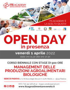 Open day in presenza venerdì 1 aprile dalle ore 15:30 alle ore 17:30 alla sede di Padova